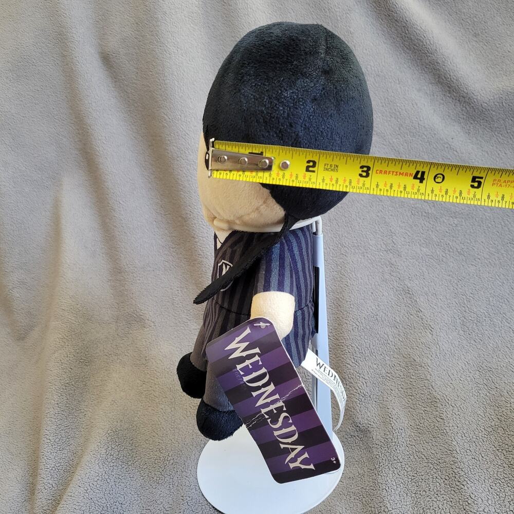 WEDNESDAY Addams Plush Doll Just Play MGM Series Soft Toy Merlina Mercredi - Picture 2 of 10